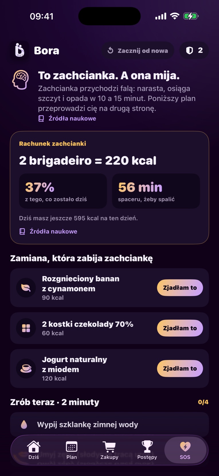 Ekran SOS na zachcianki